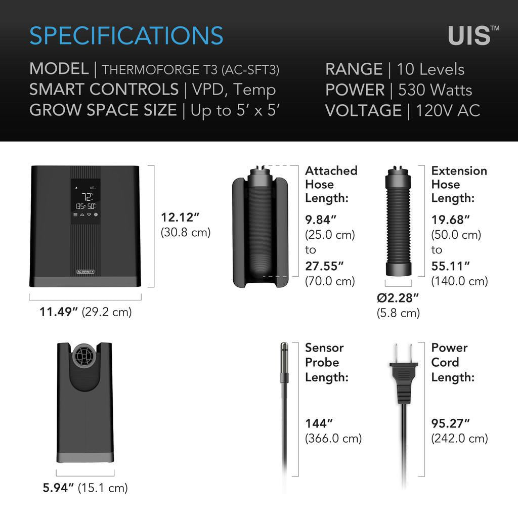 AC Infinity Thermoforge T3 Smart Heater 530w