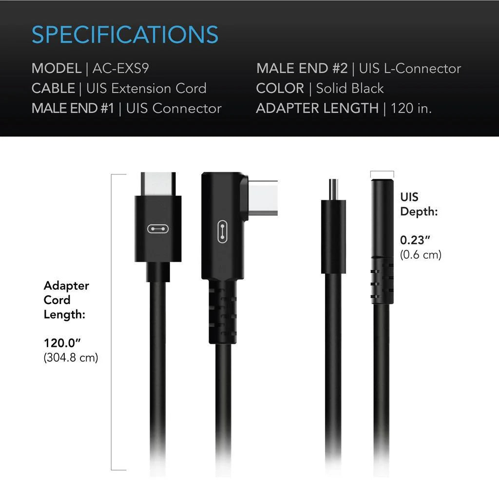 UIS TO UIS EXTENSION CABLE - L-Shape - MALE TO MALE - 10 FT