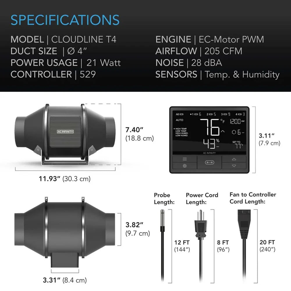 AC Infinity 300w LED Grow Tent Kit