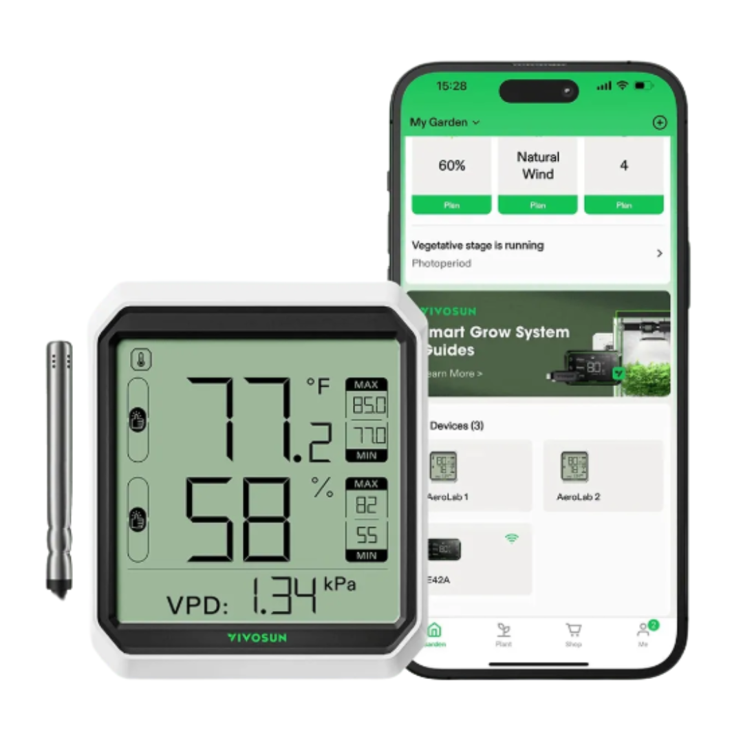 Vivosun AeroLab THB1S Bluetooth Hygrometer Thermometer