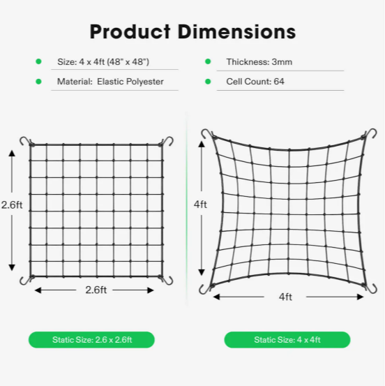 Vivosun Elastic Trellis Netting