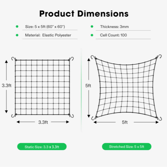 Vivosun Elastic Trellis Netting