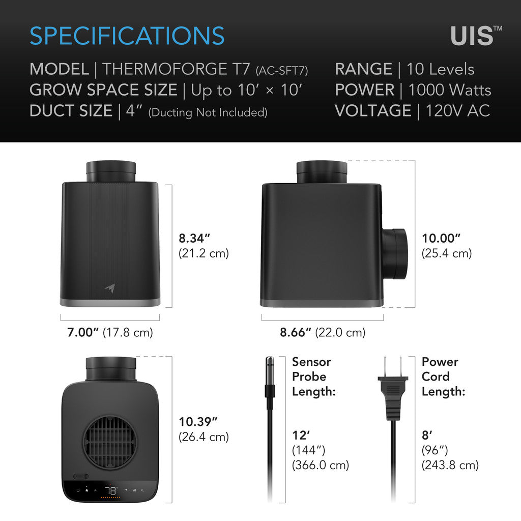 AC Infinity Thermoforge T7 1000w Heater