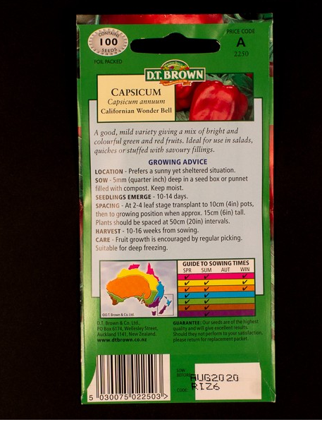 Capsicum - Californian Wonder Bell