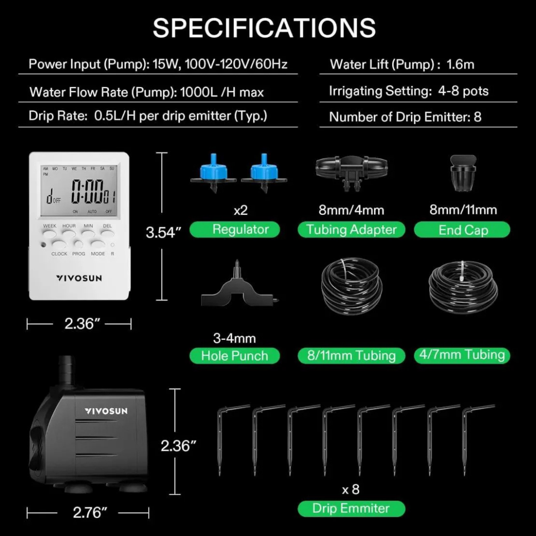 Vivosun FlexFeed Automatic Drip Irrigation Kit