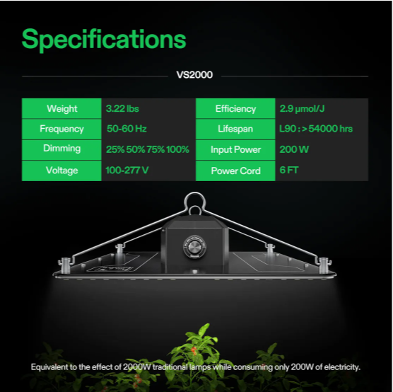 Vivosun VS2000 LED Light Board - 200w