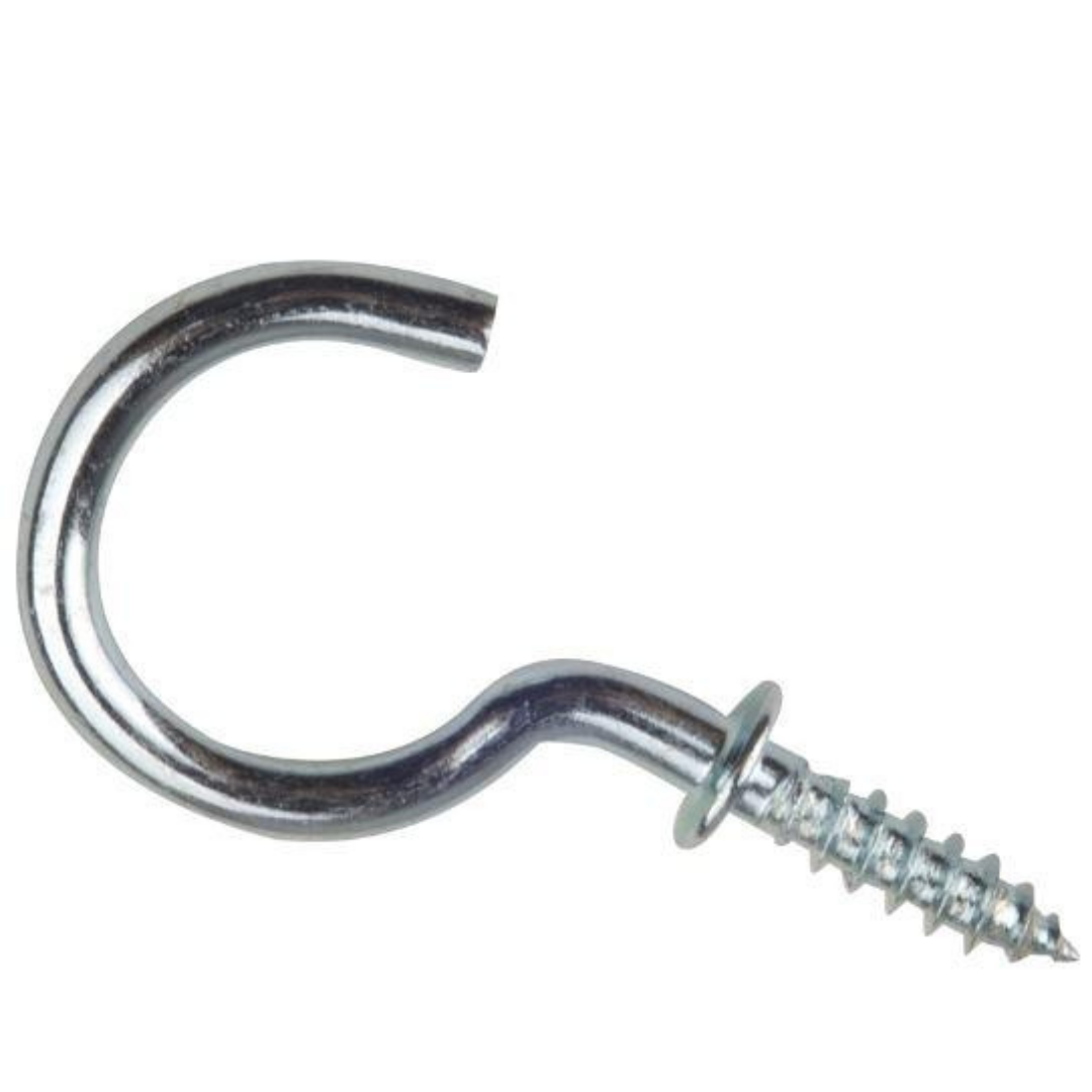TIC Cup Hook Zinc Plated 50mm - 8 per packet