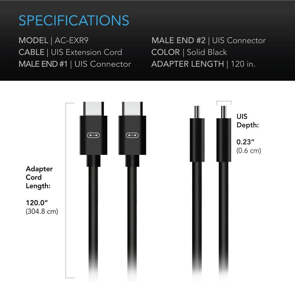 UIS TO UIS EXTENSION CABLE - MALE TO MALE - 10 FT