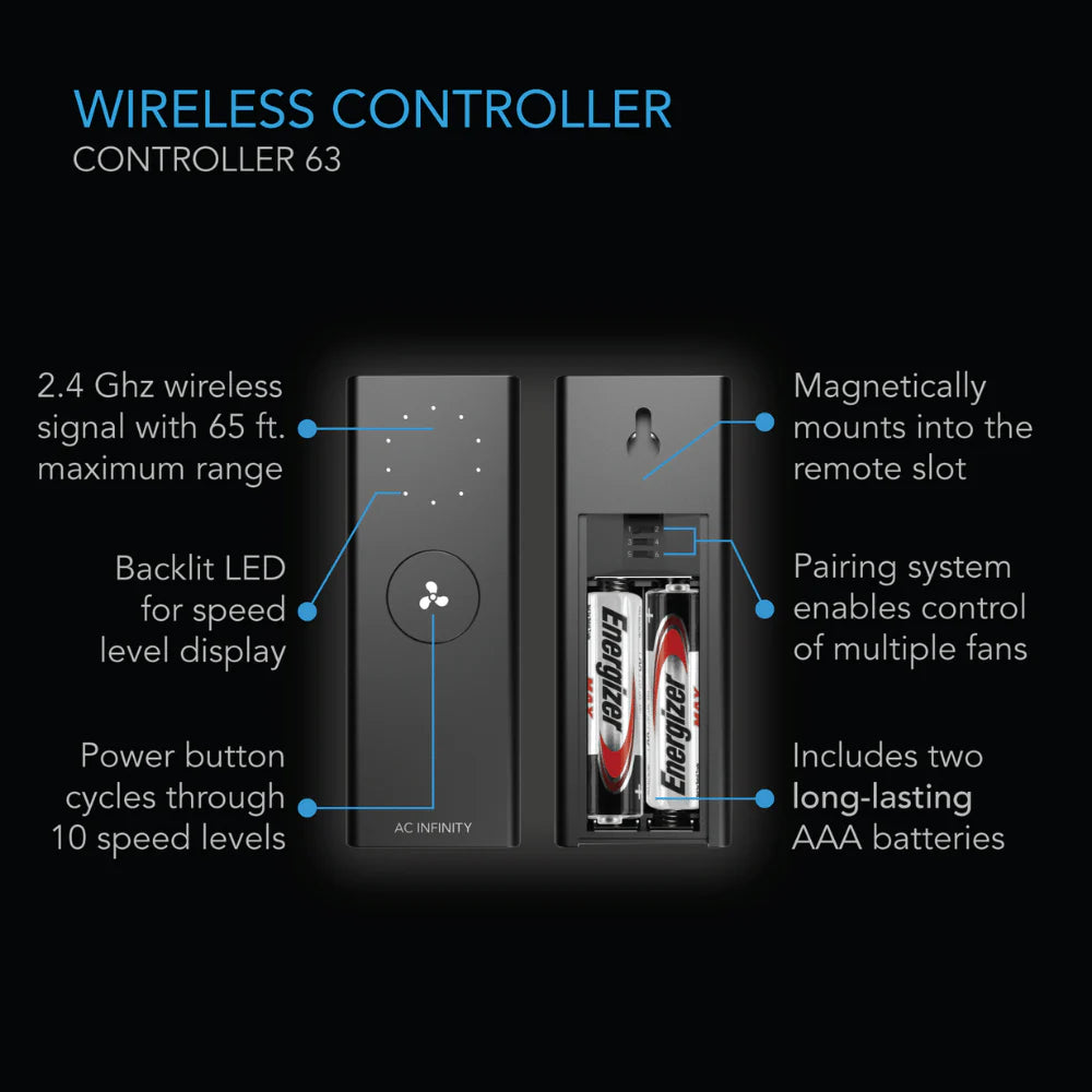 AC Infinity Cloudlift S12 With Wireless Controller