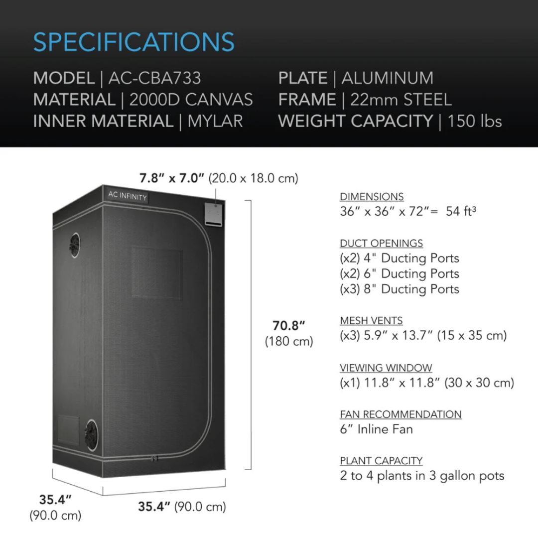 AC Infinity 300w LED Grow Tent Kit