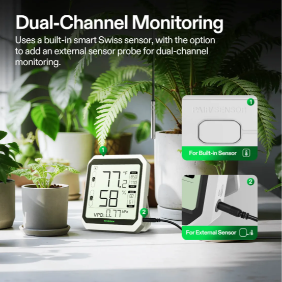 Vivosun AeroLab THB1S Bluetooth Hygrometer Thermometer