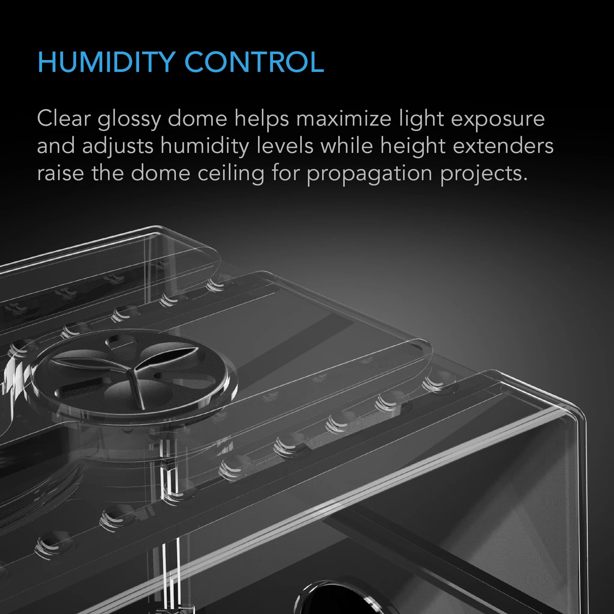AC Infinity Humidity Dome Large 6x12 Cell Tray