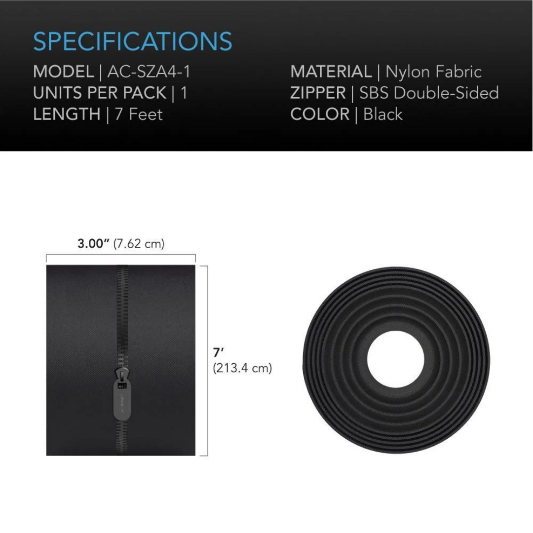AC Infinity Peel & Stick Zipper 3"x7'