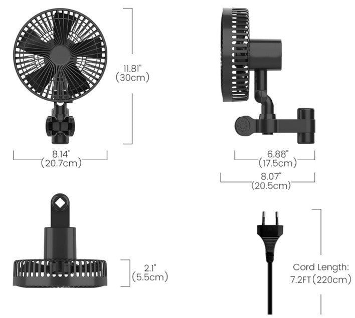 6" - 150mm Oscillating Fan