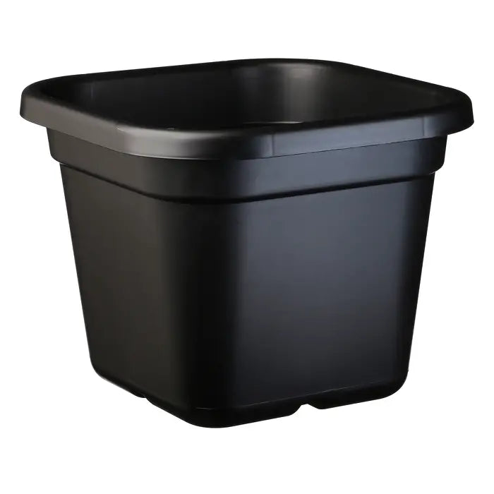 Plastic black square gardening pot 