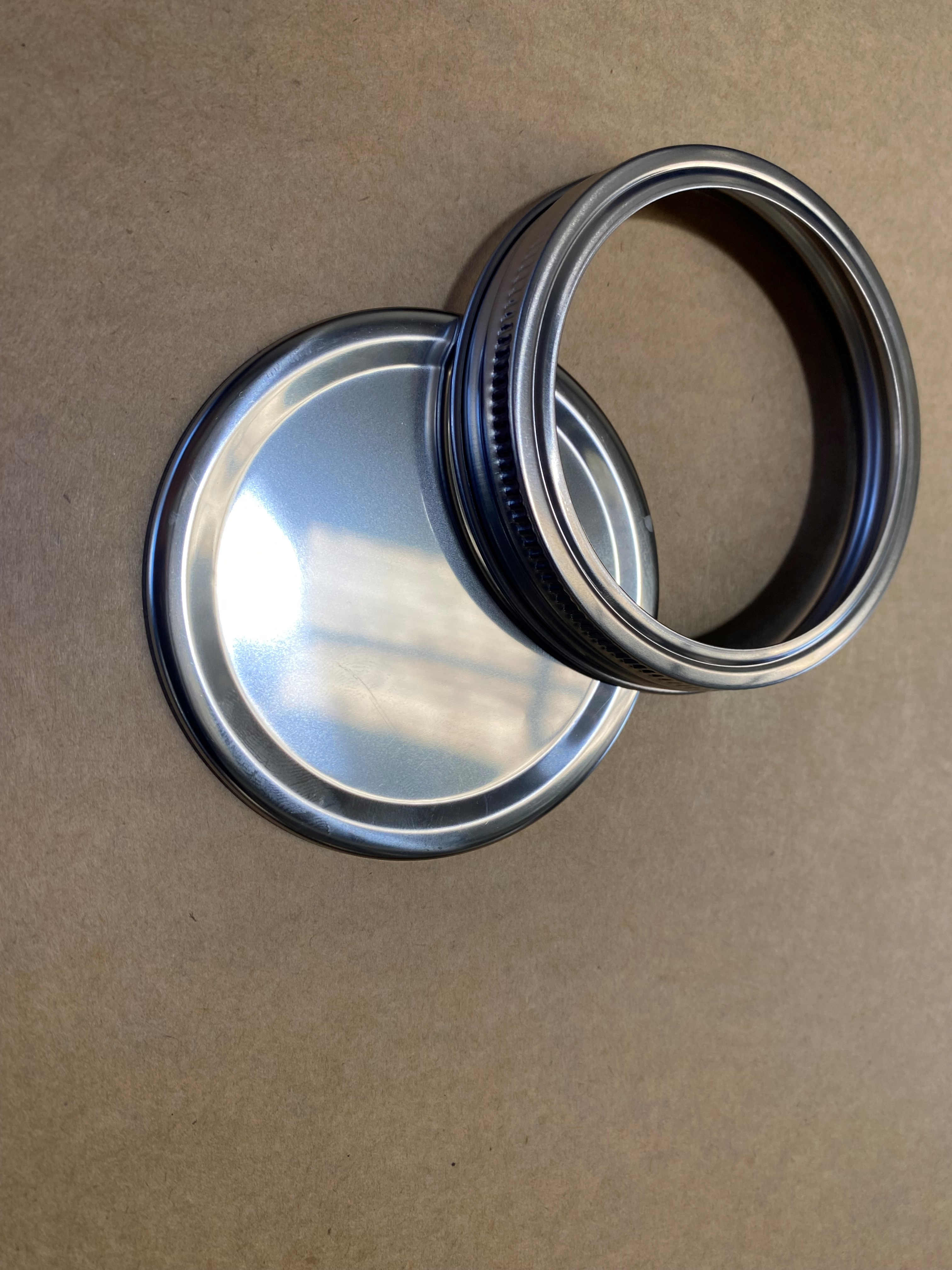Stainless Steel Two-Piece Preserving Lid (band and seal)